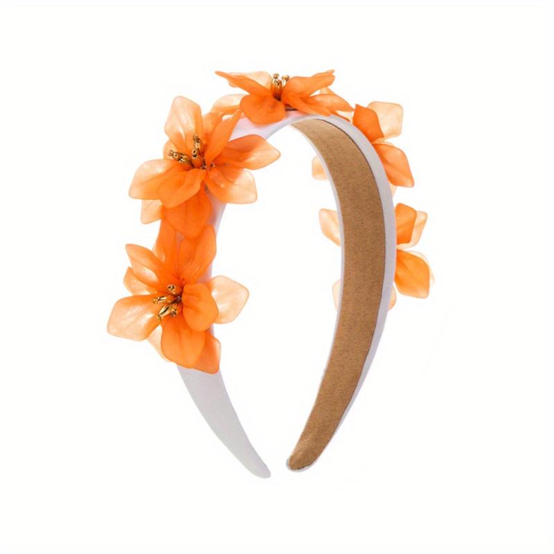 Resin Flower Headband Wide Head Hoop Hair Accessories