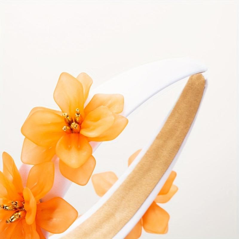 Resin Flower Headband Wide Head Hoop Hair Accessories
