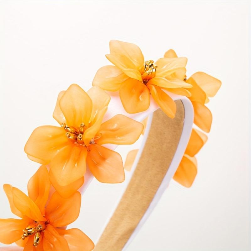 Resin Flower Headband Wide Head Hoop Hair Accessories