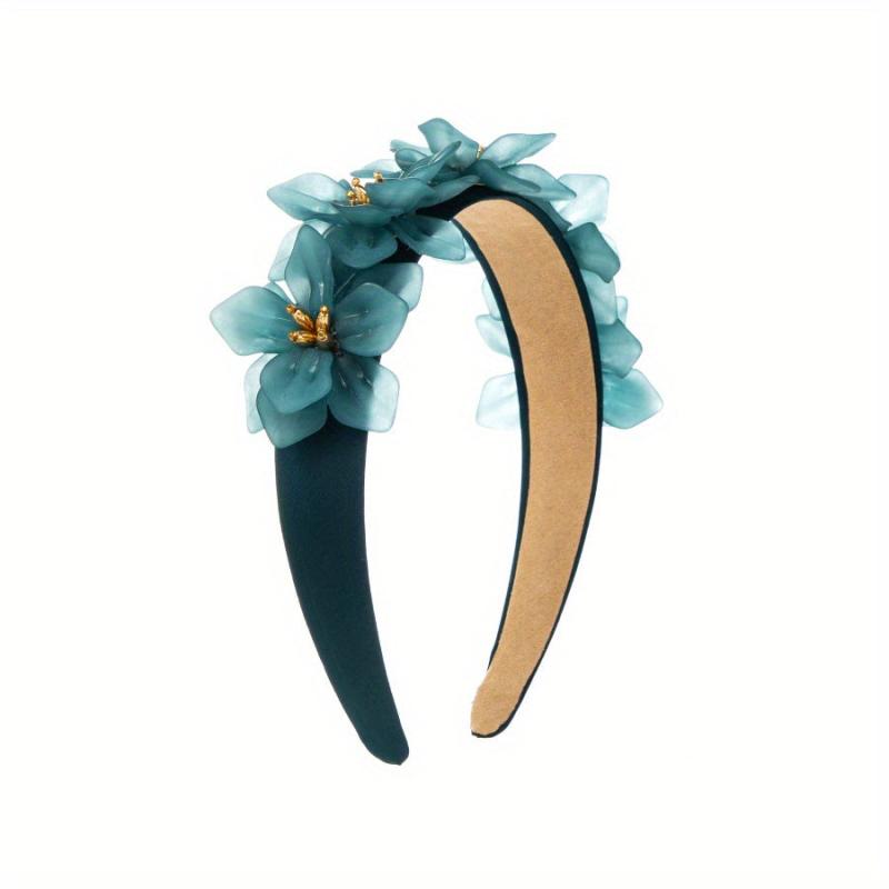 Resin Flower Headband Wide Head Hoop Hair Accessories