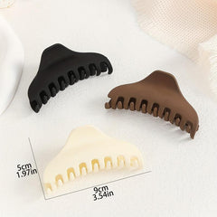 3pcs Frosted Hair Claw Nonslip Ponytail Holder Hair Clip