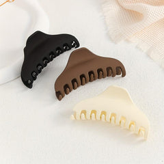 3pcs Frosted Hair Claw Nonslip Ponytail Holder Hair Clip