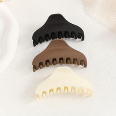 3pcs Frosted Hair Claw Nonslip Ponytail Holder Hair Clip