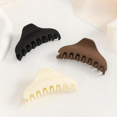 3pcs Frosted Hair Claw Nonslip Ponytail Holder Hair Clip