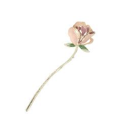 Alloy Rose Hairpin Metal Flower Barrette Hair Accessory