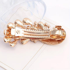 Peacock Shape Hair Clip Rhinestone Multicolor French Barrette Hair Accessories