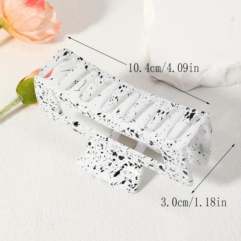 Large Hair Claw Ink Mark Pattern Nonslip Ponytail Holder