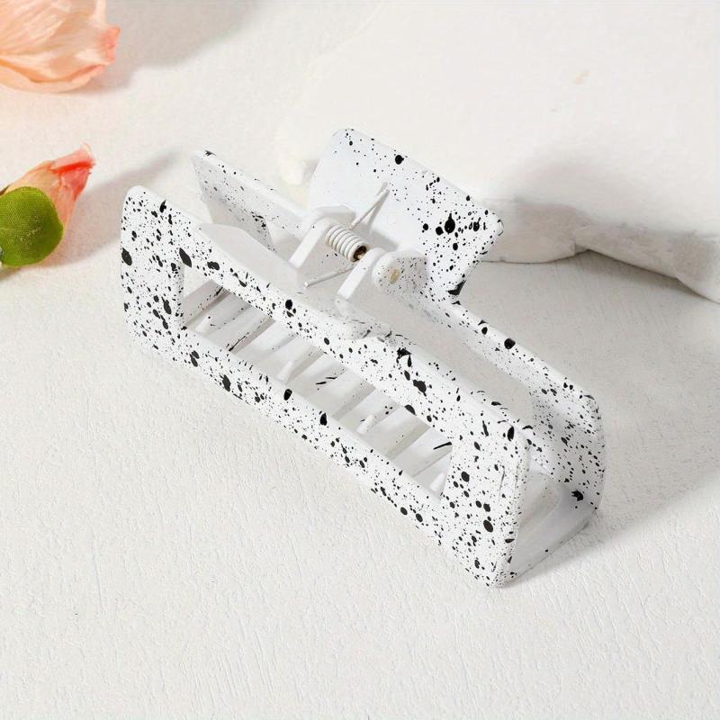 Large Hair Claw Ink Mark Pattern Nonslip Ponytail Holder