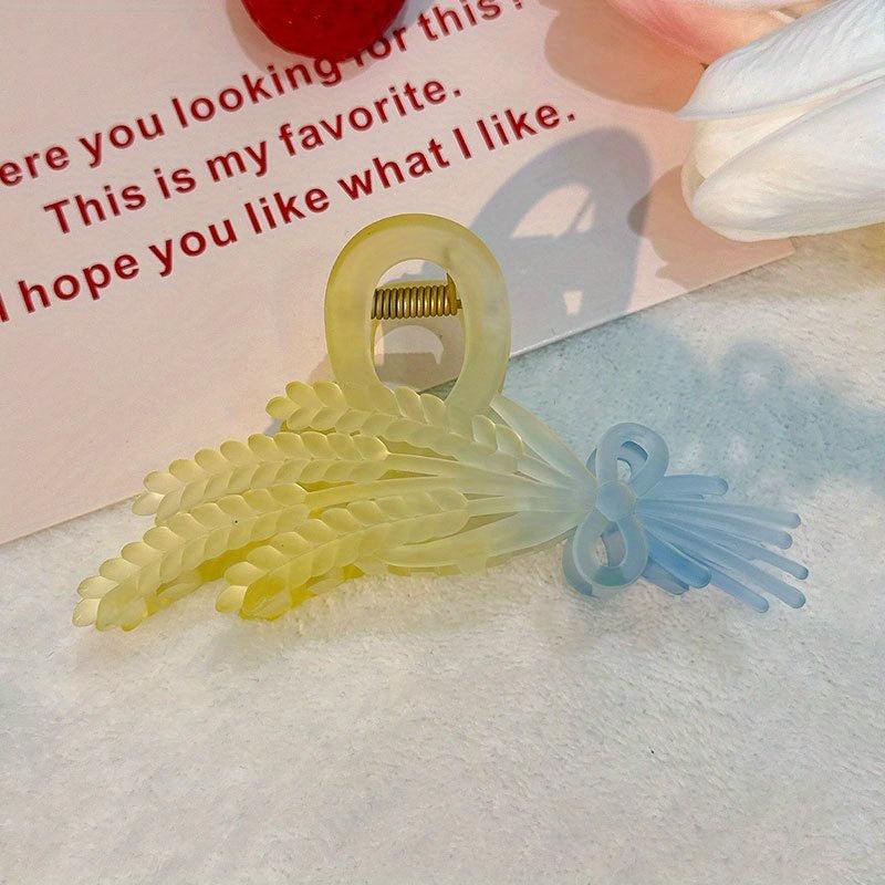 Gradient Hair Claw Wheat Ear Shaped Hair Claw Clip