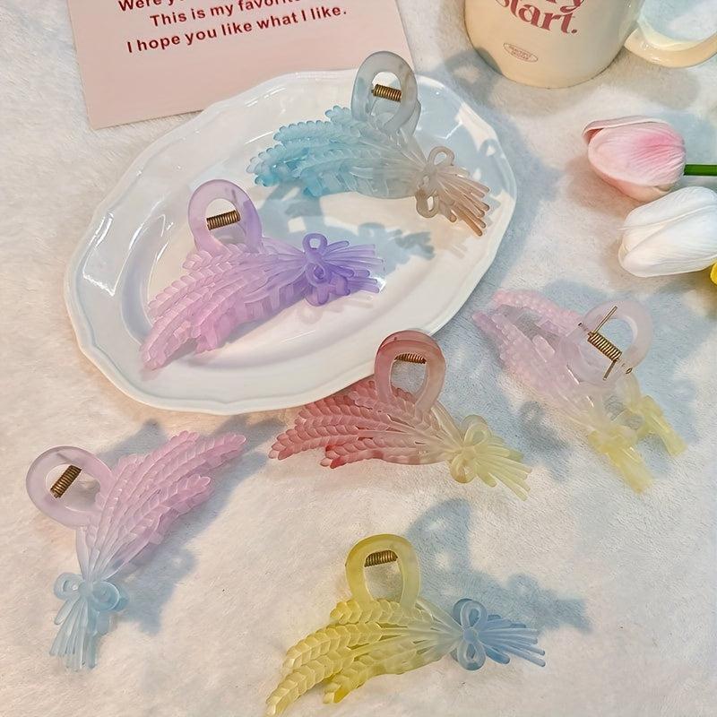 Gradient Hair Claw Wheat Ear Shaped Hair Claw Clip