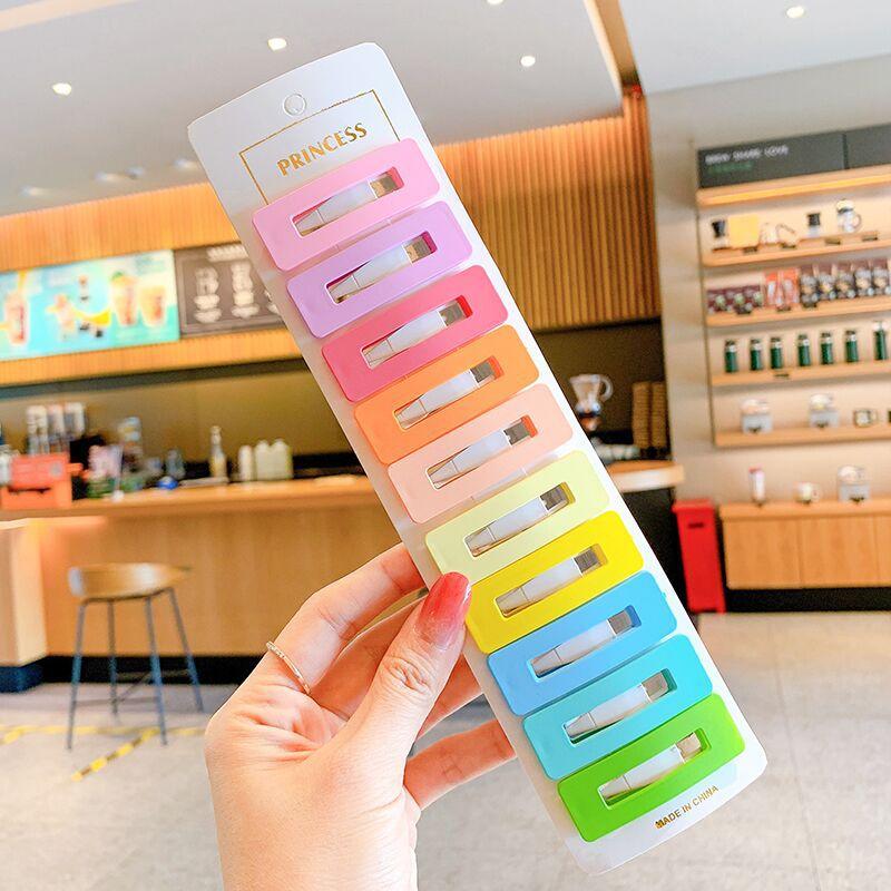 10pcs Sweet Snap Clip Bangs Y2K Hair Accessories