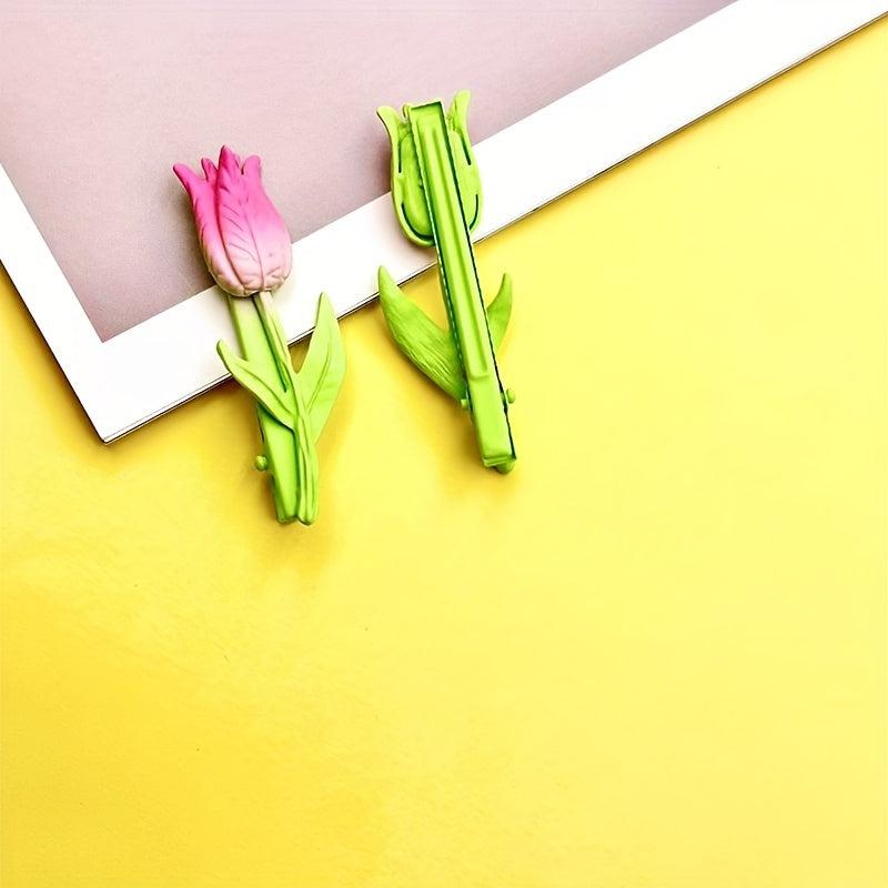 2pcs Tulip Hair Clip Flower Hair Clip For Side Hair Bang