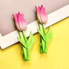 2pcs Tulip Hair Clip Flower Hair Clip For Side Hair Bang