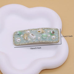 Pearl Snap Clip Shell Decor Hair Clip Side Hair Bang Sweet Hair Clip