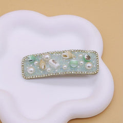 Pearl Snap Clip Shell Decor Hair Clip Side Hair Bang Sweet Hair Clip