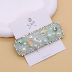 Pearl Snap Clip Shell Decor Hair Clip Side Hair Bang Sweet Hair Clip