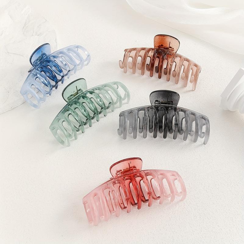5pcs Gradient Hair Claw Shark Claw Large Back Head Hair Clip Hair Accessories