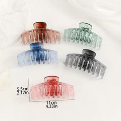 5pcs Gradient Hair Claw Shark Claw Large Back Head Hair Clip Hair Accessories