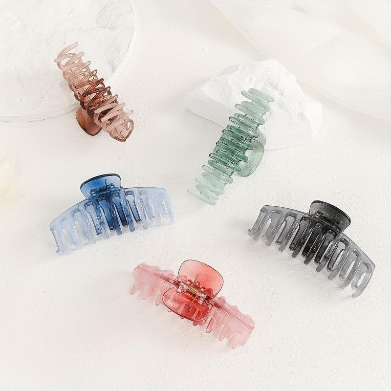 5pcs Gradient Hair Claw Shark Claw Large Back Head Hair Clip Hair Accessories