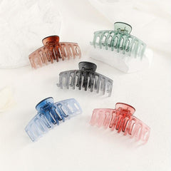5pcs Gradient Hair Claw Shark Claw Large Back Head Hair Clip Hair Accessories