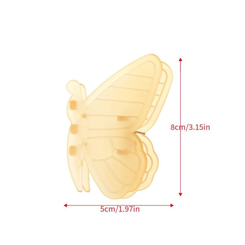 Jelly Butterfly Grip Clip Hair Accessories Frosted Spray