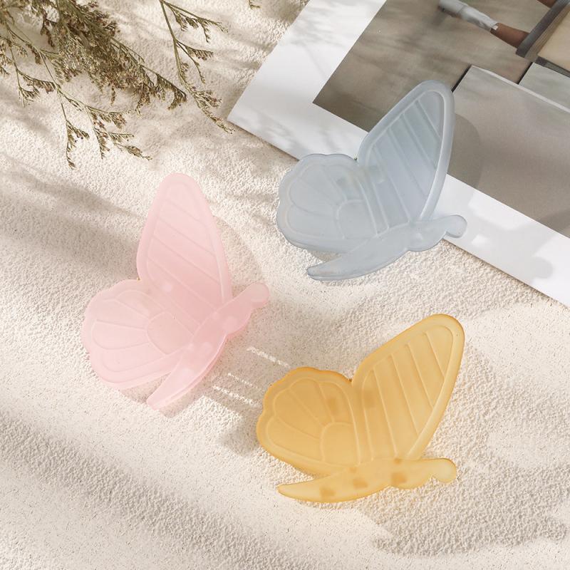Jelly Butterfly Grip Clip Hair Accessories Frosted Spray