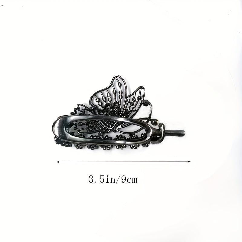 Rhinestone Flower Hair Claw Clip for Women Girls