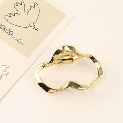 Irregular Hollow Alloy Hair Claw Nonslip Ponytail Holder for Women Girls