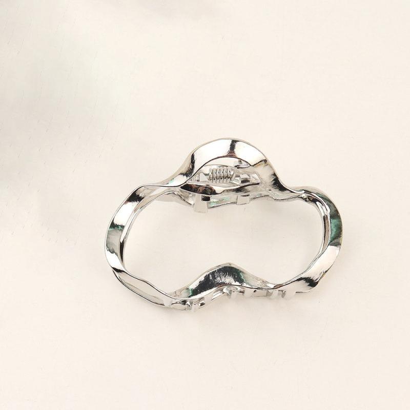 Irregular Hollow Alloy Hair Claw Nonslip Ponytail Holder for Women Girls