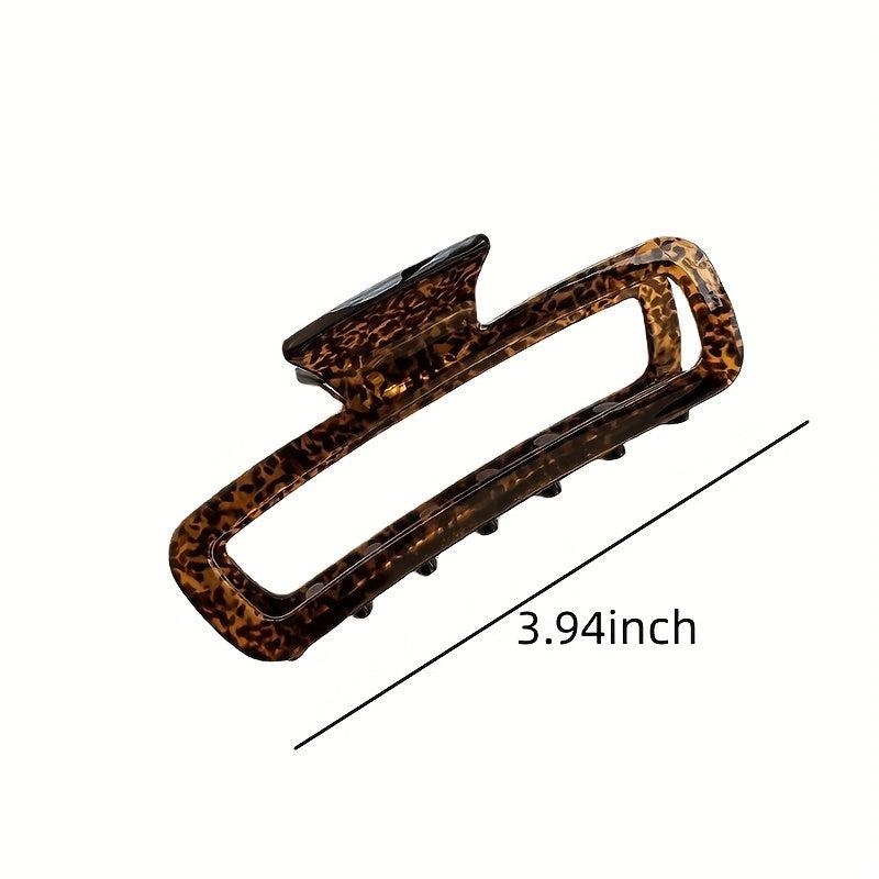 Polka Dot Hair Claw Acetate Hollow Rectangle for Women