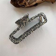 Polka Dot Hair Claw Acetate Hollow Rectangle for Women