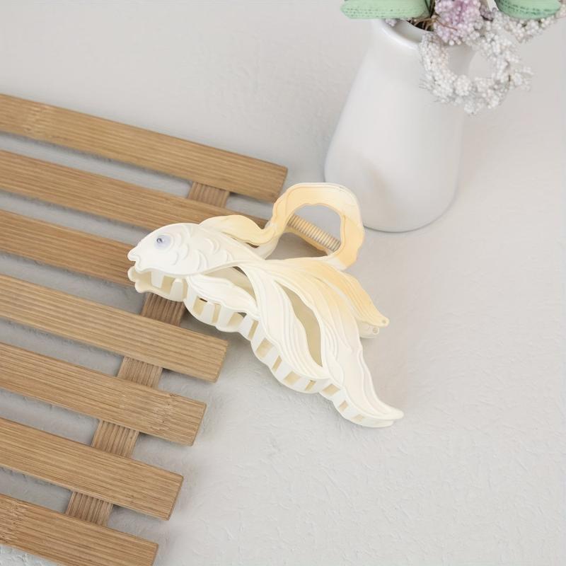 Matte Chinese Style Hair Claw Fish Shape Shark Claw Ponytail Holder
