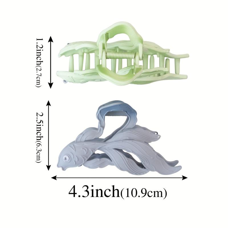 Matte Chinese Style Hair Claw Fish Shape Shark Claw Ponytail Holder