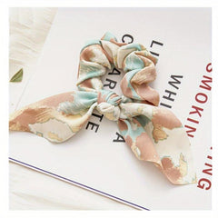 Tie Dye Retro Rabbit Ears Large Scrunchies Bowknot Hair Rope Ponytail Holder