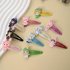 10pcs Colorful PVC Hair Clips for Girls Women