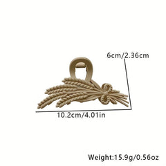 Frosted Hair Claw Wheat Ears Shaped Hair Claw Nonslip Ponytail Holder