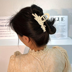 Frosted Hair Claw Wheat Ears Shaped Hair Claw Nonslip Ponytail Holder