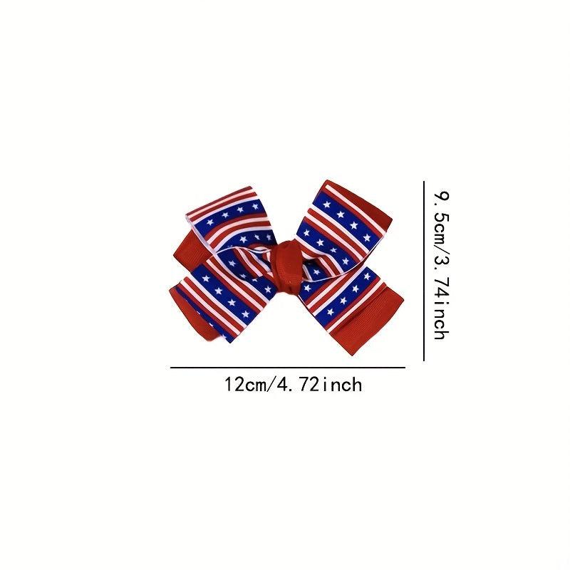 American Flag Bow Hair Clip Duck Billed Clip Accessories