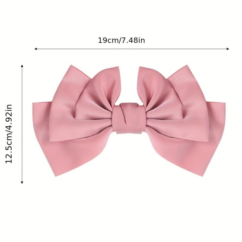 Large Bow Barrette French Hair Clip For Women Girls