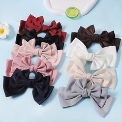 Large Bow Barrette French Hair Clip For Women Girls