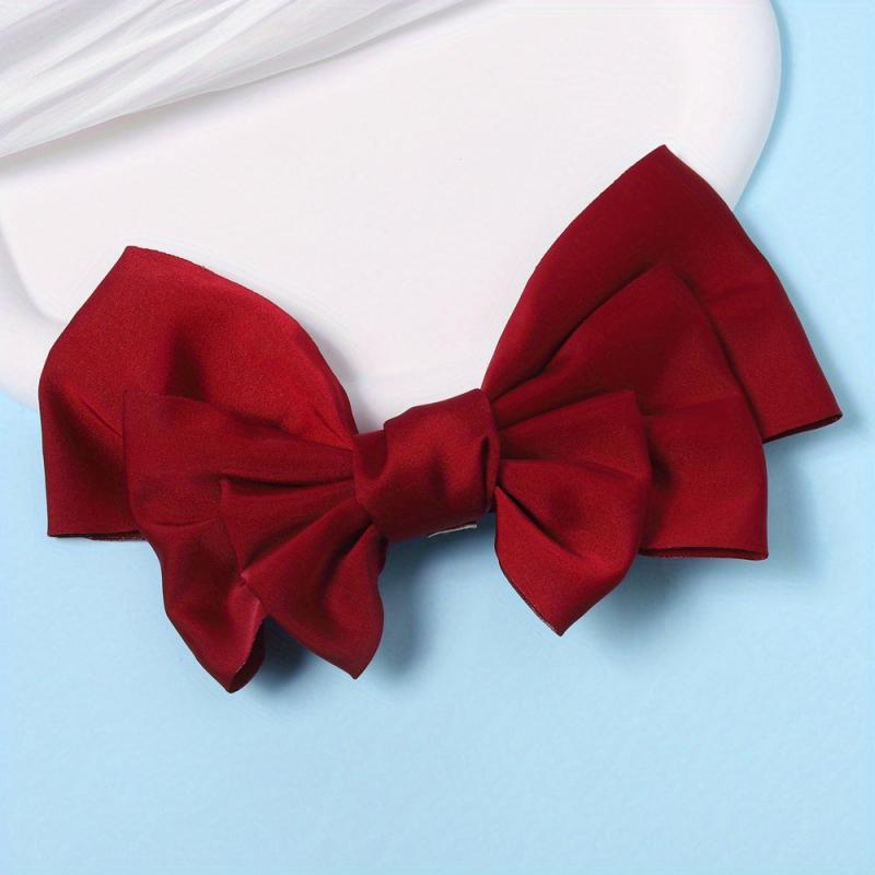 Large Bow Barrette French Hair Clip For Women Girls