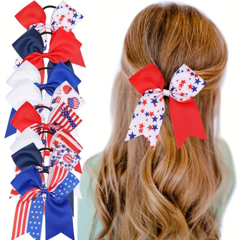 American Independence Swallowtail Bow Hair Tie for Kids