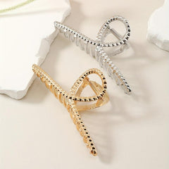 2pcs Alloy Hair Claw Clip Nonslip Ponytail Holder Shark Claw Women Girls