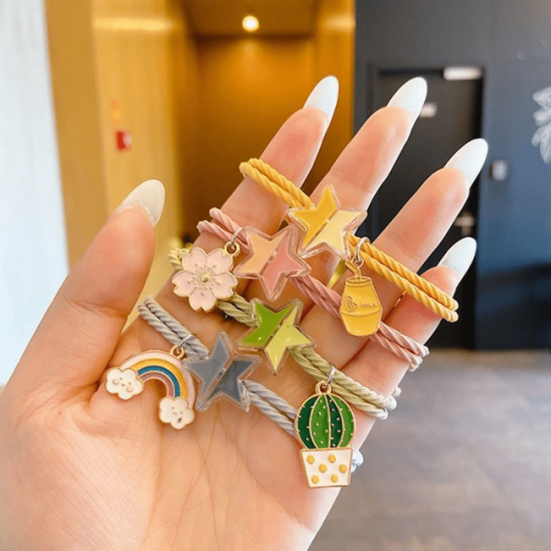 Colorful Star Hair Ring Girls Hair Accessories