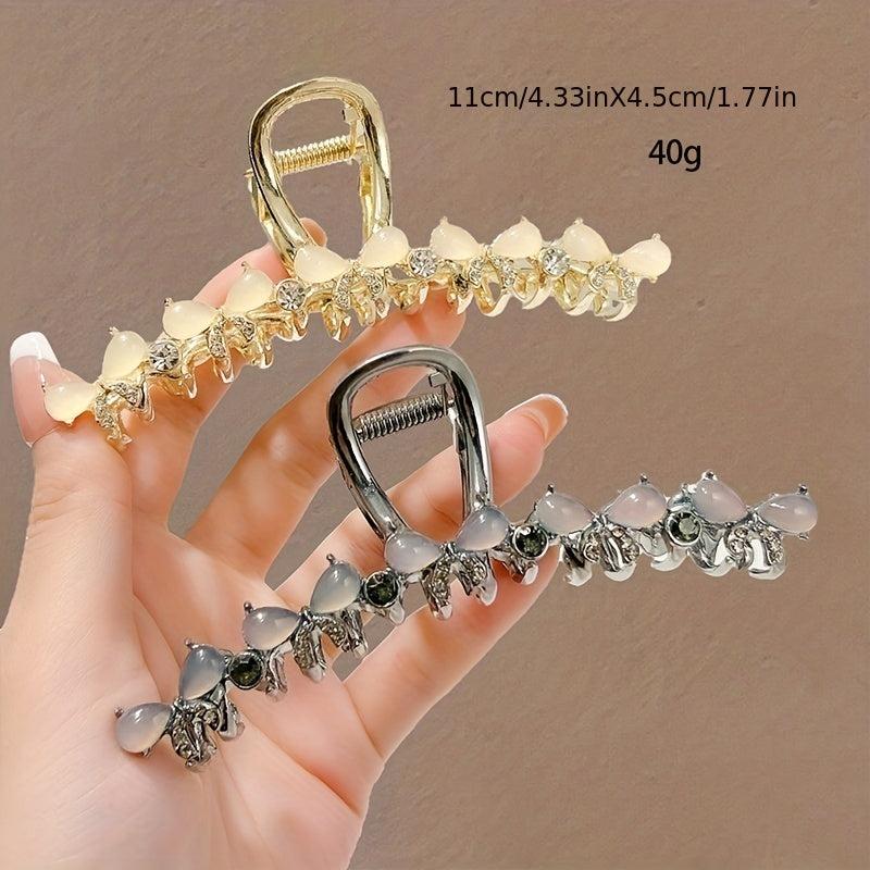 Opal Rhinestone Hair Claw Shark Claw Head Jewelry Hair Accessories For Women