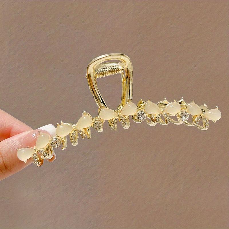 Opal Rhinestone Hair Claw Shark Claw Head Jewelry Hair Accessories For Women