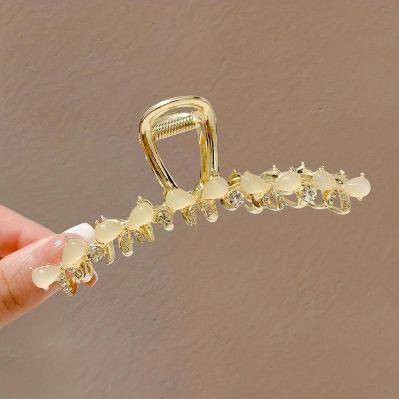 Opal Rhinestone Hair Claw Shark Claw Head Jewelry Hair Accessories For Women