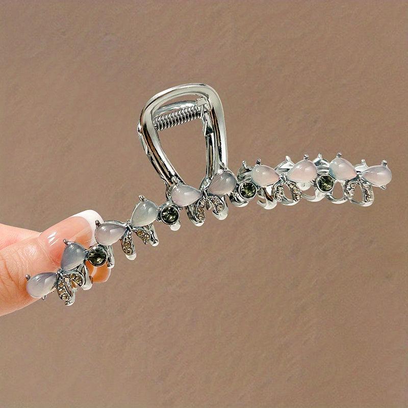 Opal Rhinestone Hair Claw Shark Claw Head Jewelry Hair Accessories For Women