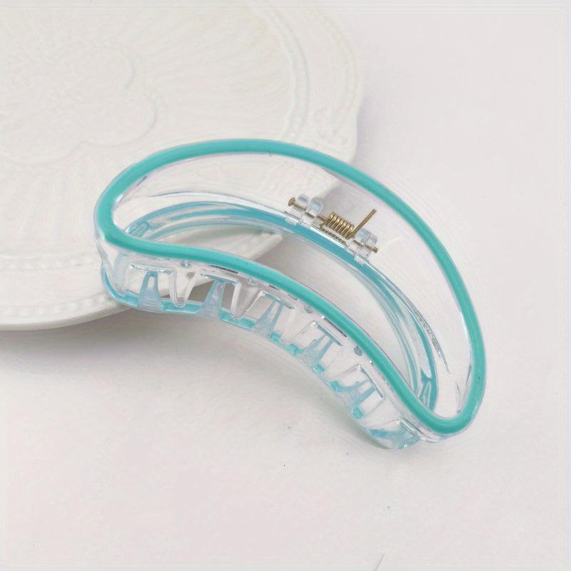 Transparent Enamel Hair Claw Plastic Hair Claw Shark Claw Ponytail Holder