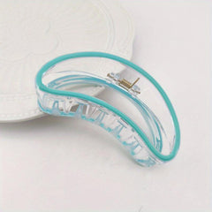 Transparent Enamel Hair Claw Plastic Hair Claw Shark Claw Ponytail Holder